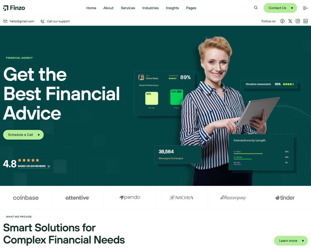 Finzo – Finance, Investment & Business